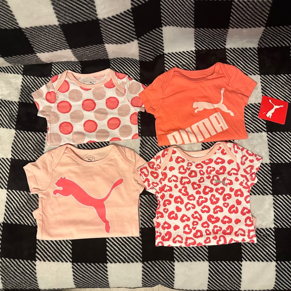 Infant Puma 4pc Onesies Size 3-6 months